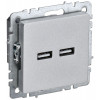 Розетка BRITE USB A+A 3.1А РЮ10-1-БрА алюм. BR-U21-D31-K47