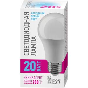 Лампа светодиодная 20вт OLL-A60-20-230-6.5K-E27-PROMO ОНЛАЙТ 32028