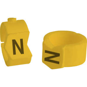 brd333523, SCNG-36-N клипсы жёлтые, 50шт/упак, для провода 8,6-11,1мм диаметра, легенда N