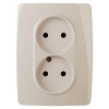 12-2107-02 Розетка 2X2P, 16A-250В, IP20, 2, слоновая кость (10/100/1600) Б0031239