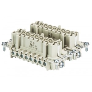 Розеточная контактная вставка 70.300.3253.0, Розеточная контактная вставка, винтовая фиксация, 32 полюса + PE, типоразмер 32B, 500V, 16A, сечение обслуживаемых проводников 0,5-2,5 мм кв, тип покрытия контактов: олово, с защитой провода