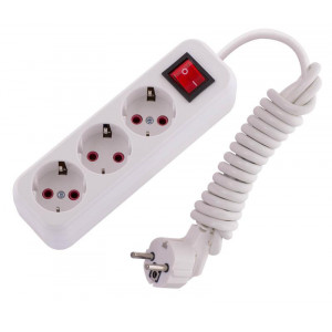 Удлинитель 3х2м с заземл. 16А IP20 Lila с выкл. 720-0302-302