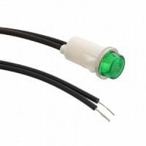 1052C5, Световые панельные индикаторы GREEN DIFFUSED 1/2" MOUNTING HOLE