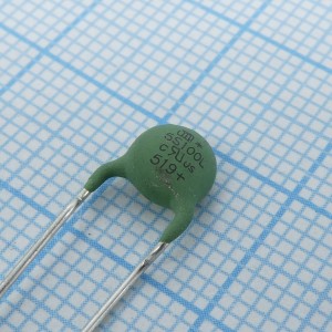JNR05S100L65YU4, NTC-терморезистор 10Ом 1.2Вт ±15% 5мм, формованные выводы 24мм, шаг 5мм