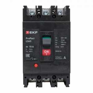 Автоматический выключатель LS63 15кА 3P 10А ProPact EKF