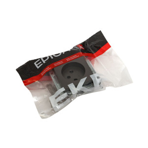 Механизм розетки, 16А, без заземления, со шторками, мокко Эпика EKF UP1-SOM-101