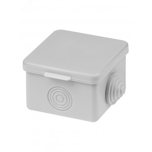 Распаячная коробка ОП 65х65х50мм, крышка, IP54, 4вх. инд. штрихкод SQ1401-0511