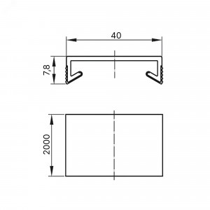 Крышка для перфорированного короба RL 40мм. 00703RL