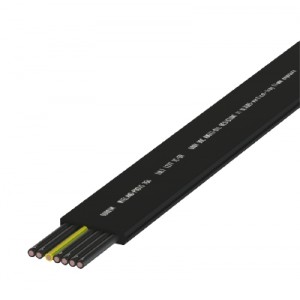 Кабель плоский XLPE 7G4 HALOGENFREE SCHW, Плоский кабель 5+2 полюсов, серия podis, сечение: 7х4 мм кв., материал изоляции: XLPE, цвет: черный