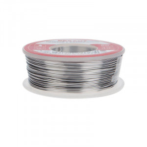 Припой с канифолью ПОС-60 100гр  0.5мм, Припой трубчатый с канифолью REXANT, 100 г, d0.5 мм, (олово 60%, свинец 40%), катушка, блистер