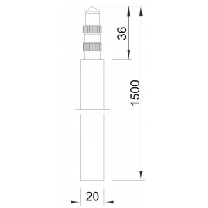 Стержень заземления 1,5 м горячей оцинковки219 20 ST FT 5000750