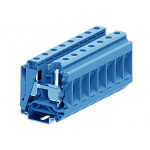 Проходная клемма 335992, Проходная клемма, тип фиксации провода: винтовой, номинальное сечение: 35 мм кв., 125A, 1000V, ширина: 16 мм, цвет: синий, тип монтажа: DIN35