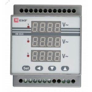 Амперметр AD-G33 цифровой на DIN трехфазный PROxima (без поверки ad-g33