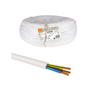 Провод ПВСмб 3х6 (100м), белый Народный SQ0118-0936