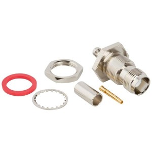 122168, РЧ соединители / Коаксиальные соединители TNC BULKHEAD CRIMP JACK RG58 50 OHM TF