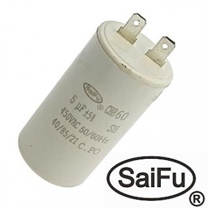 CBB60   5UF  450V (SAIFU), Пусковой конденсатор SAIFU CBB60, 15 мкФ, 450 В