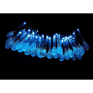 Светильник светодиодный SLR-G08-30B садовый; гирлянда капли син. солнечная батарея 5040946