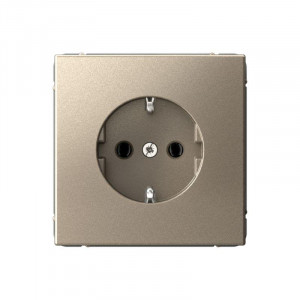 ARTGALLERY РОЗЕТКА с заземлением, 16А, механизм, быстрозажимные клеммы, шампань GAL000543S