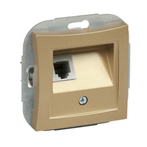 ДУЭТ РОЗЕТКА телефонная RJ11, механизм, ШАМПАНЬ C3(2) WDE000481