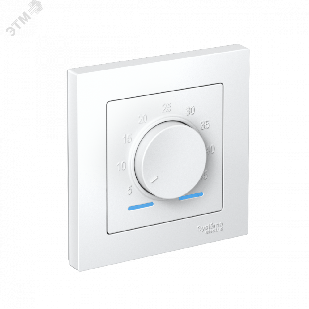 Изображение товара Электронный термостат AtlasDesign 16А для теплого пола с датчиком +5-+35град Цв сборе белый