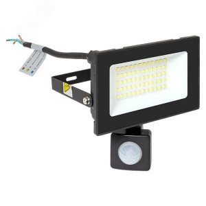 Прожектор светодиодный СДО-3004 50Вт 6500К IP54 с инфракрасным датчиком движения FLL-3004-50D-6500