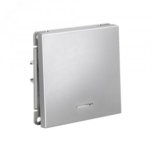 ARTGALLERY 1-клавишный ВЫКЛЮЧАТЕЛЬ с подсветкой, 10АХ, механизм, быстрозажимные клеммы, АЛЮМИНИЙ GAL000313S