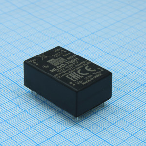 NLDD-700H, DC/DC LED понижающий, вход 10…56В, выход 6…52В/0.7А, КПД до 96%, вход On/Off/DIMM, 32.1x20.5x12.5мм, в плату, -40…50°C, пластик