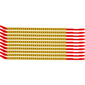 brd333131, SCNG-10-V клипсы жёлтые, 300шт/упак, для провода 2,8-3,4мм диаметра, легенда V