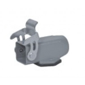 Крышка разъема S3A-CC-1L.M-M20, Крышка разъема на кабель, типоразмер 3A, без уплотнителя, 1 отверстие с резьбой для кабельных вводов M20x1,5, с верхним расположением, с одной защелкой, материал корпуса: алюминиевый сплав