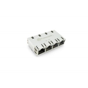E5908-5VC145-L, Модульные соединители / соединители Ethernet CONN RJ45 2X4 8P8C 50u Au THT