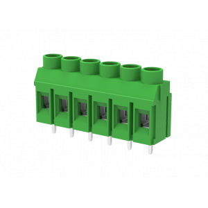 Клемма на плату MC-TG7.5H02C-0001, Клемма, горизонтальный подвод кабеля, на плату, шаг: 7.5 мм, 2 полюса, фиксация провода винтовая, исполнение: стандартное, 630V, 32A, цвет: зеленый