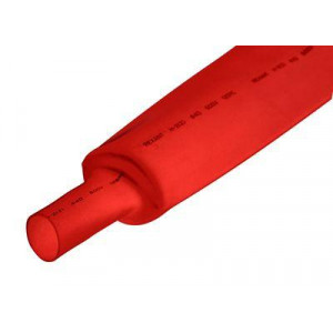 Трубка термоусадочная ТУТ нг 30,0/15,0 красная, термоусаживаемая трубка в метровой нарезке, не поддерживает горение
