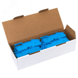 Колодка клеммная пружинная JXB-ST-4 41А 4 вывода синяя EKF plc-jxb-st-4-4-blue