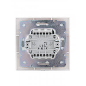 Выключатель 3-кл. СП Mira 10А IP20 с сер. вставкой бел. 701-0215-109