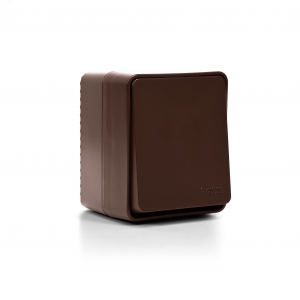 AtlasDesign PROFI IP54 О/У 1-клавишный ВЫКЛЮЧАТЕЛЬ 10 АХ, КОРИЧНЕВЫЙ ATN546011