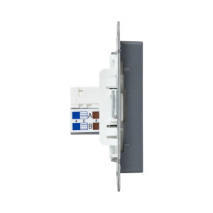 Механизм розетки RJ45 - 2шт, (cat5), графит Эпика EKF UP1-SOG-2RJ45-5