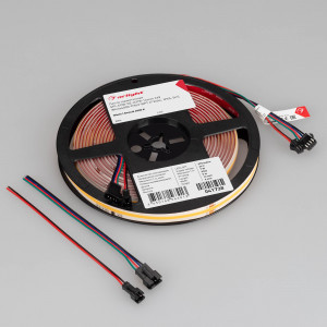 Лента герметичная SPI-COB-SE-X378-12mm 24V White6000-PX63-BPT (7 W/m, IP65, 5m) 041738, Светодиодная лента SPI-X378, герметичная IP65 (SE - силиконовое покрытие), микросхема WS2818B. Светодиоды CSP 378 шт/м (1890шт на 5м), 1 pixel = 63 LED, белая плата, скотч 3М. Цвет БЕЛЫЙ 6000K, высокий индекс цветопередачи CRI>90, угол 140°. Питание 24 В,