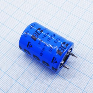 MAL205858102E3, Конденсатор алюминиевый электролитический 1000мкФ 63В ±20% (22 X 30мм) защелкиваемые выводы 10мм 0.17Ом 1460мА 10000час 105°С россыпь