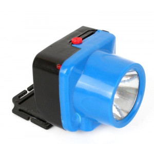 Фонарь аккумуляторный налобный LED5375 LED 0.4Вт 2 режима 220В пластик. голуб. (бокс) 14252