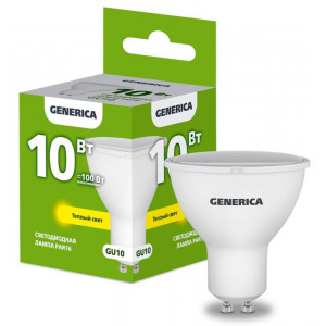 Лампа светодиодная PAR16 10Вт софит 3000К GU10 230В LL-PAR16-10-230-30-GU10-G