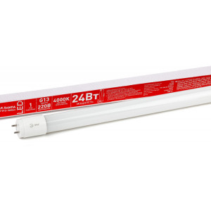 Лампа светодиодная RED LINE ECO LED T8-24W-840-G13-1500mm G13 24Вт трубка стекло нейтральный белый свет Б0032978