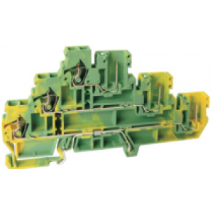 Заземляющая клемма UJ5-2.5WV/3-3JDE, Заземляющая клемма, тип фиксации провода: пружинный, номинальное сечение: 2,5 мм кв., ширина: мм, цвет: тип монтажа: DIN35, стандарт GB/T14048.1,