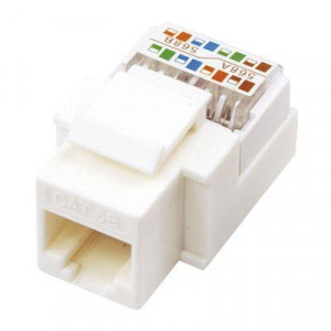 Модуль Keystone Jack RJ-45(8P8C), UTP, CAT 5e, тип 180 градусов, белый 03-1011