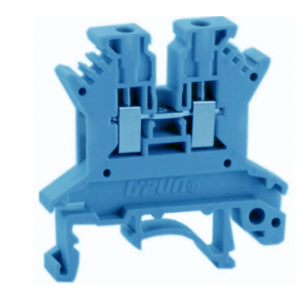 Проходная клемма UKJ-1.5(BU), Проходная клемма, тип фиксации провода: винтовой, номинальное сечение: 1,5 мм кв., 17,5A, 500V, ширина: 4,2 мм, цвет: синий, тип монтажа: DIN35