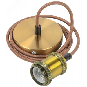 Патрон подвесной E27 со шнуром 1,5м RETRO золото EPA12-04-02-K22