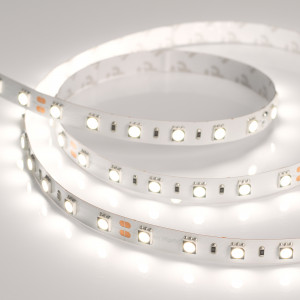Лента RT 2-5000 24V Day4000 2x (5060, 300 LED, LUX) 011571(B), Гибкая лента LUX, светодиоды smd 5060, 60шт/м (300шт на 5м), белая плата 10мм, скотч 3М. Цвет ДНЕВНОЙ 3800-4200K. Питание 24V, мощность 14.4 Вт/м (72 Вт на 5м), угол 120°, цветопередача CRI>85. Размеры 5000х10x2.2мм. Мин.отрезок 100мм, 6 светодиодов. Цена