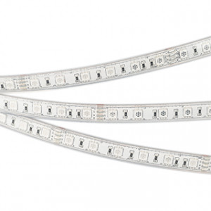 Лента герметичная RTW-PU-B60-12.5mm 24V RGB (14.4 W/m, IP68, Wire 2m, 5m) 029515(3), Светодиодная лента RTW-PU-B60, герметичная IP68 (PU-сплошной полиуретан), подходит для использования под водой на глубине до 2м. Светодиоды 5060, 60 шт/м (300 шт на 5 м), белая плата, ширина 12.5 мм. Цвет RGB, угол 120°. Питание 24V, мощность 14.4 Вт/м (7