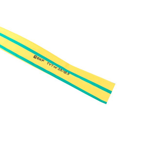 Термоусаживаемая трубка ТУТ нг 25/12,5 жел-зел рулон PROxima tut-25-yg