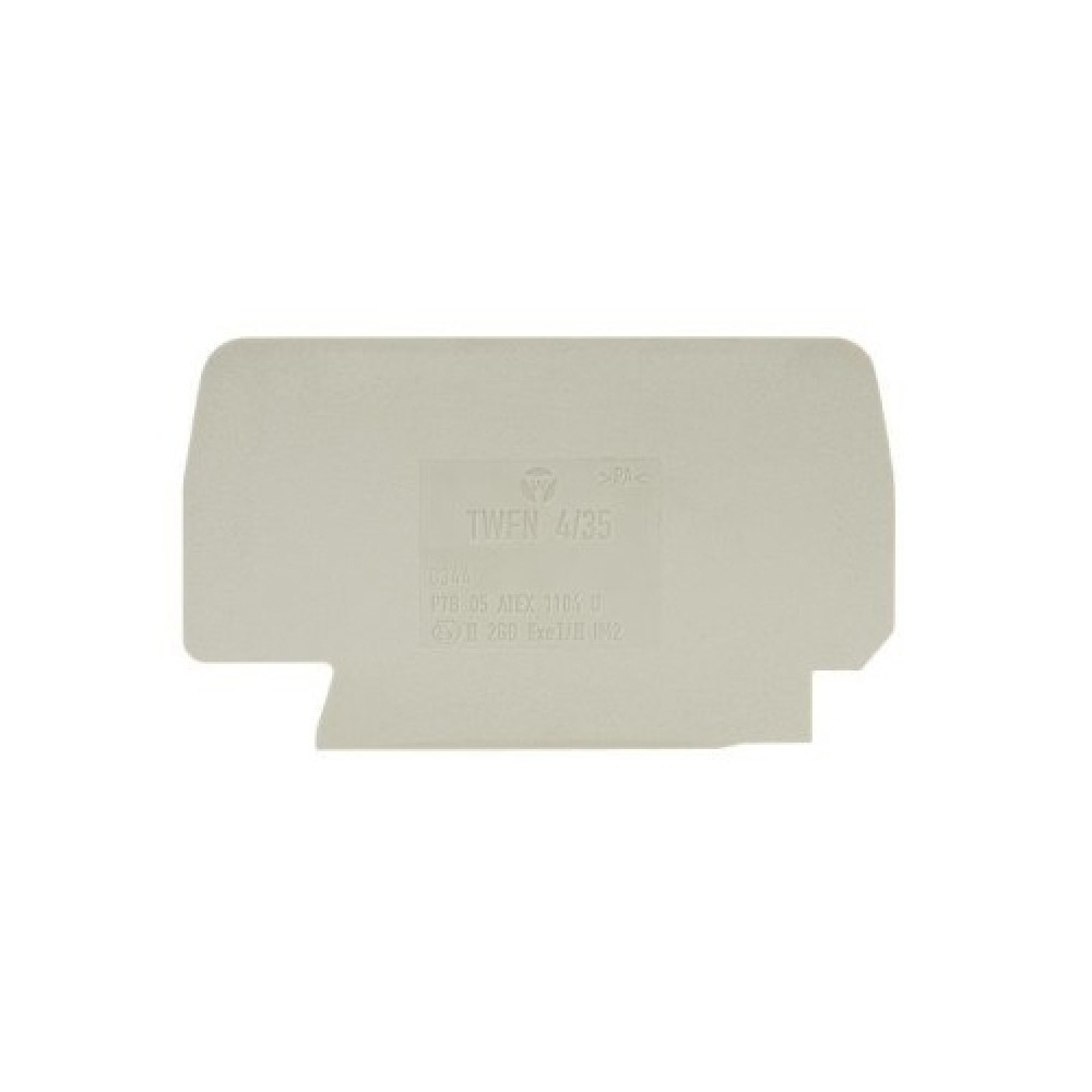 Изображение товара Пластина разделительная TWFN 4/35 для клемм WKFN 4 серого цвета