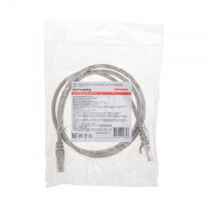 Патч-корд U/UTP CAT 6 RJ45-RJ45 26AWG LSZH сер. 1м 02-0290-1